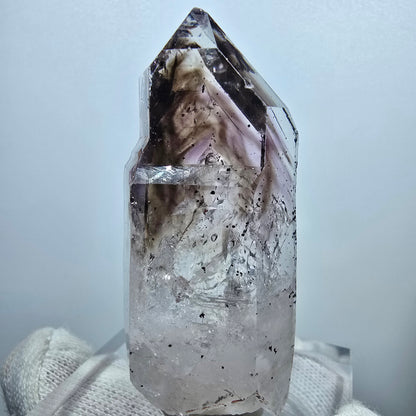 Hématite améthyste fantôme Enhydro, grosse bulle Streep Mine Gob Namibie 62*31*19mm 