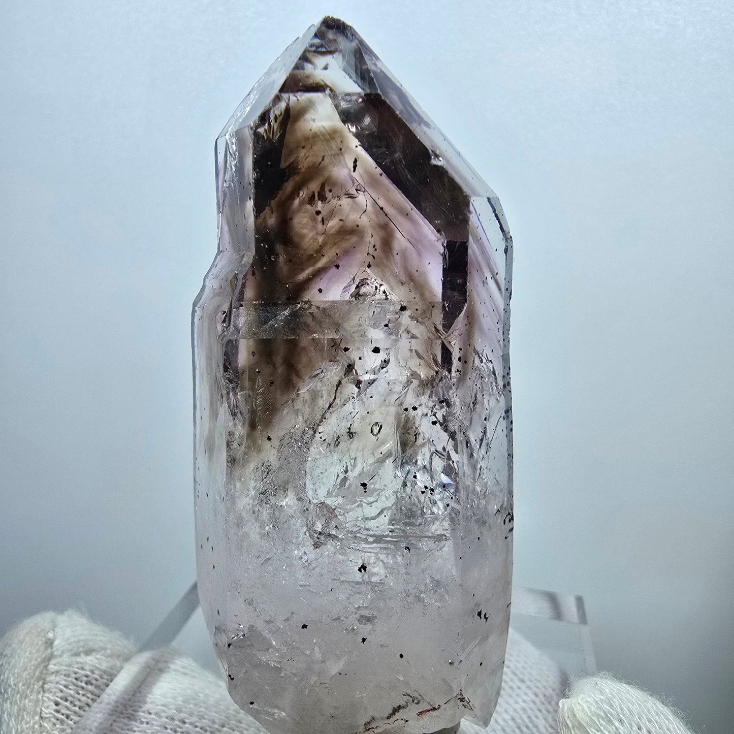 Hématite améthyste fantôme Enhydro, grosse bulle Streep Mine Gob Namibie 62*31*19mm 