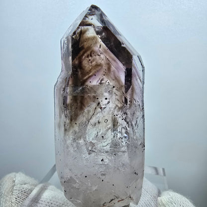 Hématite améthyste fantôme Enhydro, grosse bulle Streep Mine Gob Namibie 62*31*19mm 