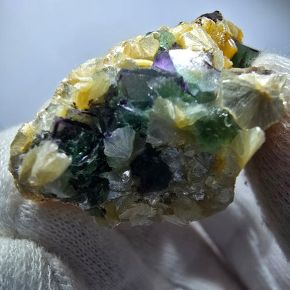Phantom fluorite zonal, muscovite, Schörl tourmaline stage Erongo Namibia 41*38*21mm 