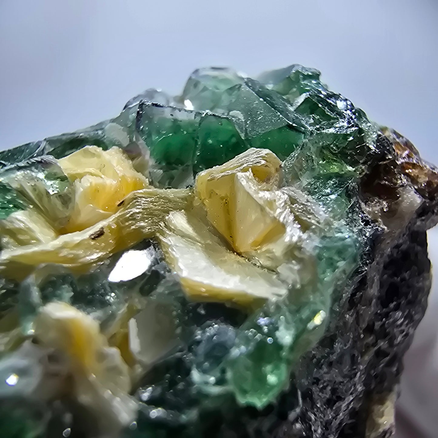 Rare Phantom Fluorite Cubes, Muscovite Specimen Erongo, Namibia 51*31*24mm 