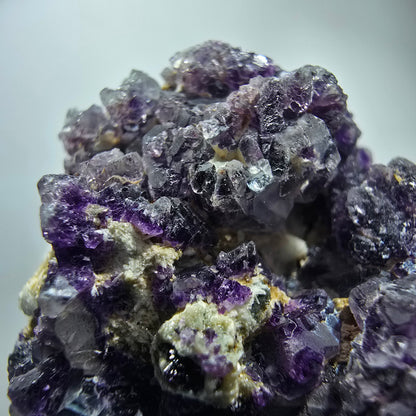 Phantom fluorite, hyalite, muscovite, orthoclase stage Erongo, Namibia 43*41*30mm 