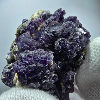 Phantom fluorite, hyalite, muscovite, orthoclase stage Erongo, Namibia 43*41*30mm 