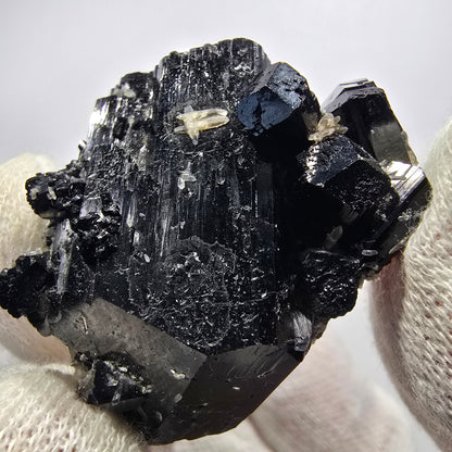Symmetrische Schörl Turmalin, Rauchquarz Stufe Erongo, Namibia 40*39*19mm