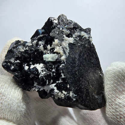 Symmetrische Schörl Turmalin, Rauchquarz Stufe Erongo, Namibia 40*39*19mm