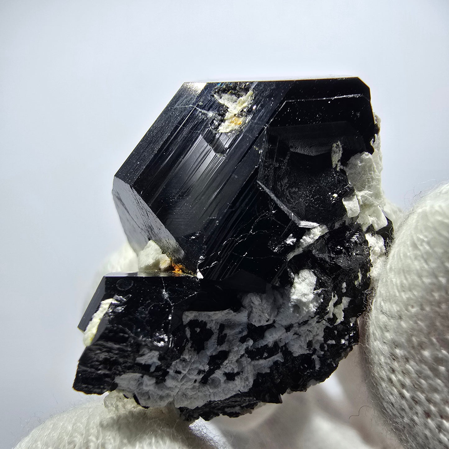 Rare Schorl Tourmaline, Hyalite, Orthoclase Specimen Erongo, Namibia 42*40*27mm 