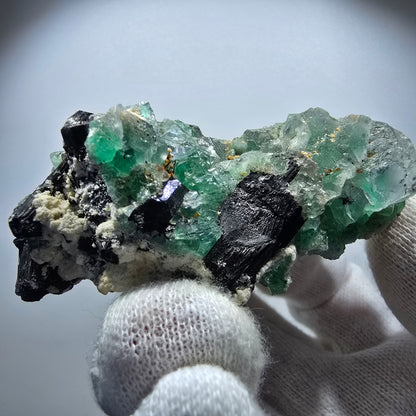 Phantom Fluorit Muskovit Schörl Turmalin Orthoklas Erongo, Namibia 83*55*29mm