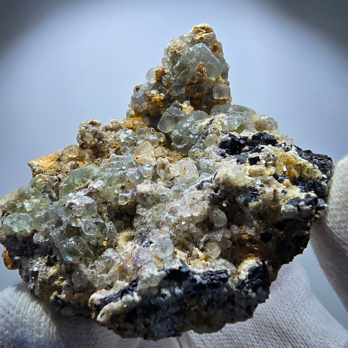 Phantom Fluorit Muskovit Schörl Turmalin Orthoklas Erongo, Namibia 82*60*33mm