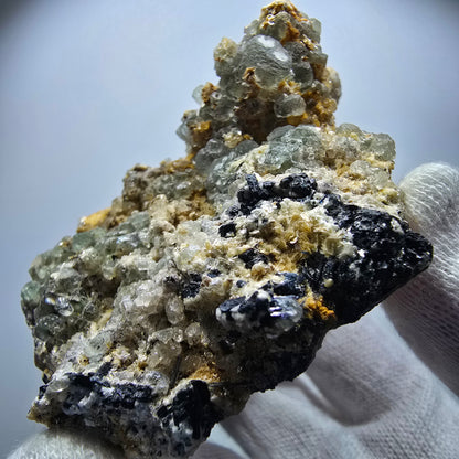 Phantom Fluorit Muskovit Schörl Turmalin Orthoklas Erongo, Namibia 82*60*33mm