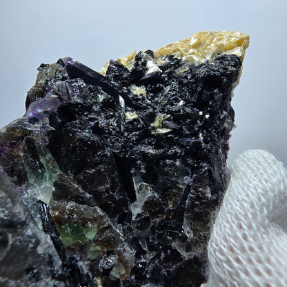 Bunte Phantom Fluorit Würfel Schörl Turmalin Muskovit Erongo, Namibia 62*41*36mm