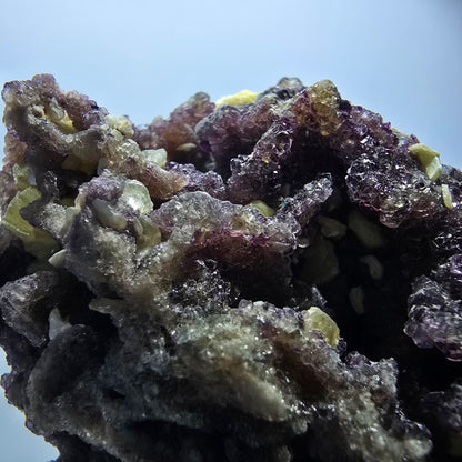 Rare spécimen de fluorite fantôme, muscovite, vert-violet, Erongo, Namibie, 82 x 56 x 49 mm 