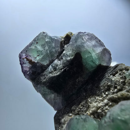 Fluorite fantôme zonale Schörl Tourmaline Muscovite Hyalite Erongo, Namibie 83*45*47mm 