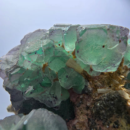 Fluorite fantôme zonale Schörl Tourmaline Muscovite Hyalite Erongo, Namibie 83*45*47mm 
