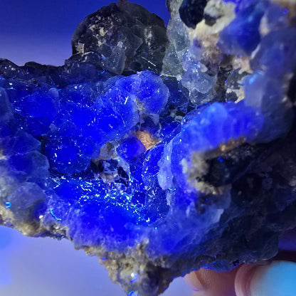 Cube de fluorite fantôme zonal, spécimen de muscovite, Erongo, Namibie, 63 x 50 x 43 mm 