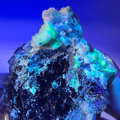 Phantom Fluorit Würfel, Rauchquarz, Schörl Turmalin, Hyalit Erongo, Namibia 66*49*37mm