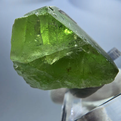 Rare cube de fluorite avec hyalite, vert Erongo, Namibie 36 x 35 x 23 mm 