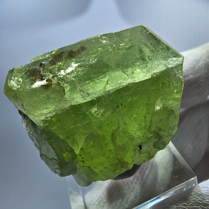 Rare cube de fluorite avec hyalite, vert Erongo, Namibie 36 x 35 x 23 mm 