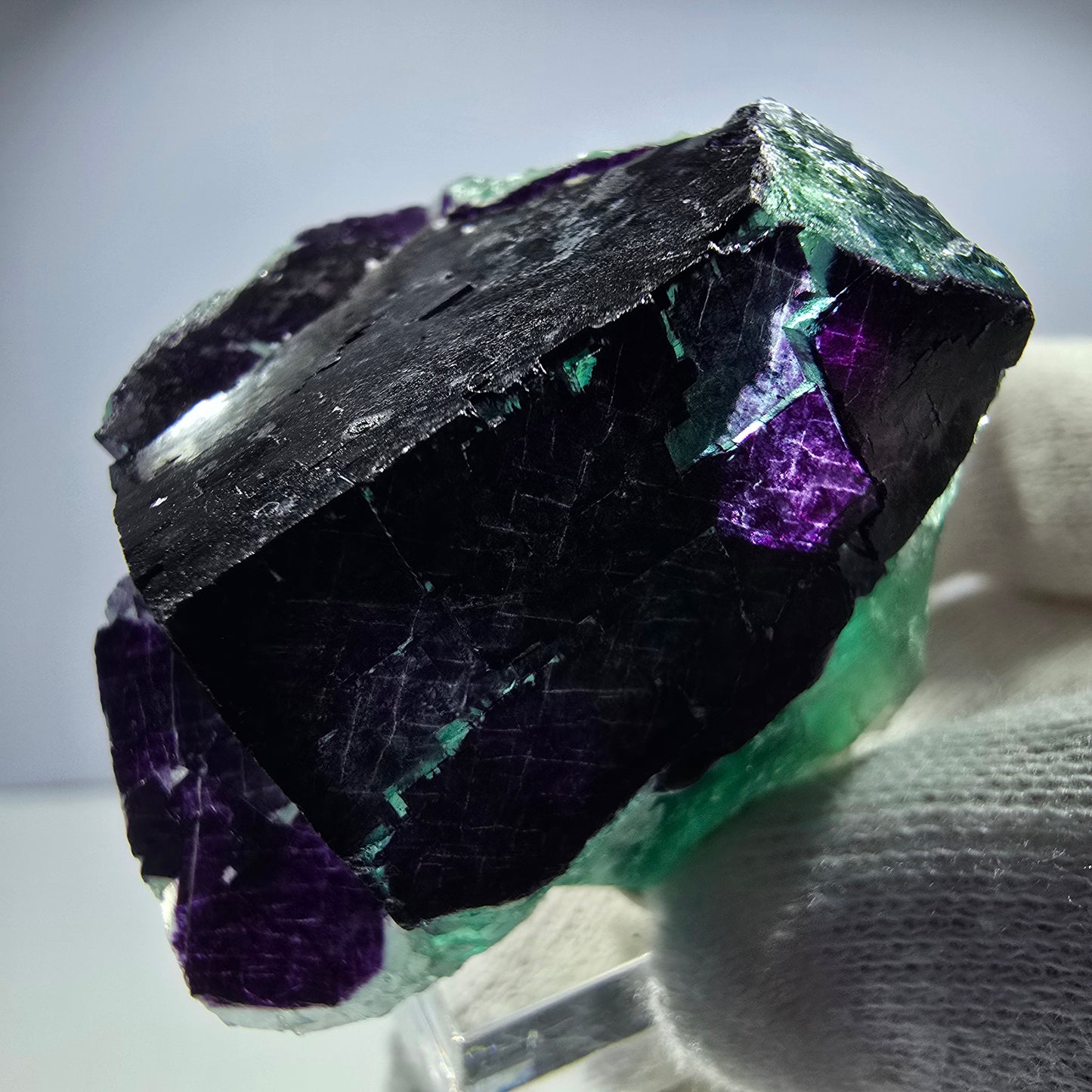 Fluorit Würfel Stufe, parkettiert grün lila 11:11 Angel Pocket Okorusu, Namibia 43*40*26mm