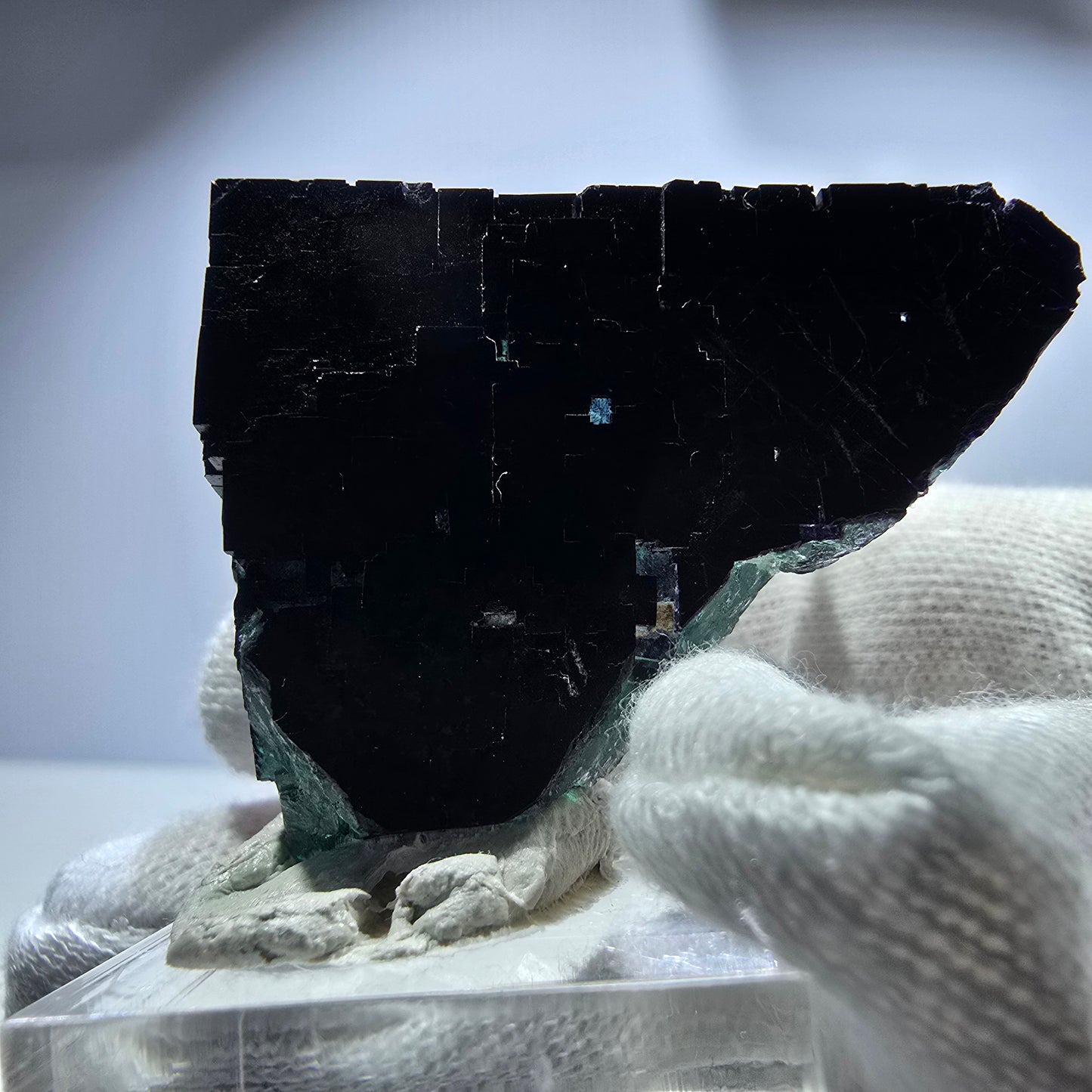 Fluorit Würfel Stufe, parkettiert grün lila 11:11 Angel Pocket Okorusu, Namibia 48*44*34mm