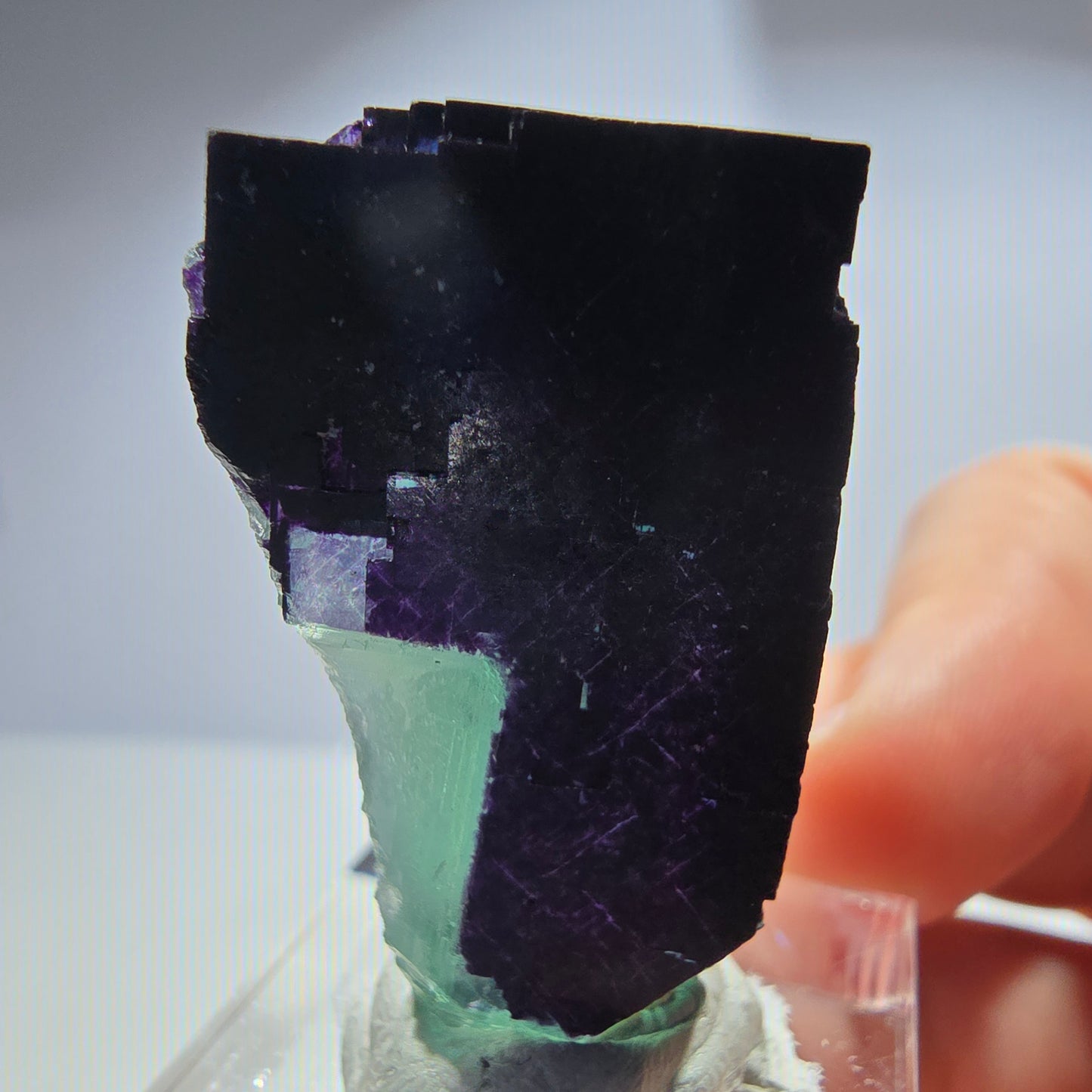 Fluorit Würfel Stufe, parkettiert grün lila 11:11 Angel Pocket Okorusu, Namibia 36*35*19mm