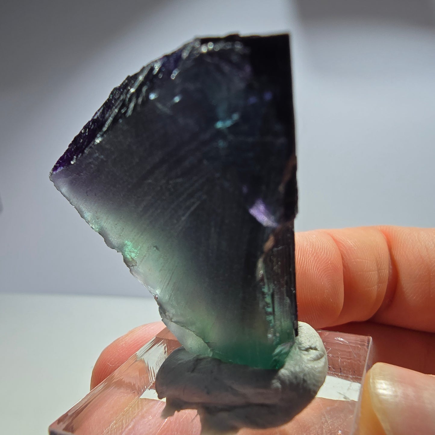 Fluorit Würfel Stufe, parkettiert grün lila 11:11 Angel Pocket Okorusu, Namibia 36*35*19mm
