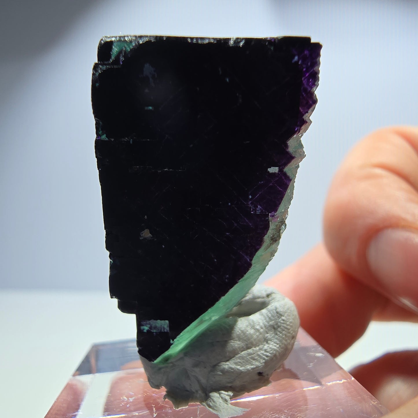 Fluorit Würfel Stufe, parkettiert grün lila 11:11 Angel Pocket Okorusu, Namibia 35*31*16mm