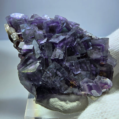 Seltene Phantom Fluorit Würfel Stufe, grün lila Okorusu, Namibia 58*46*16mm