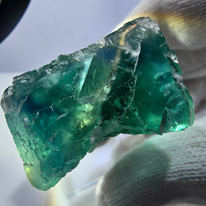 Phantom Fluorite cube specimen parquetted green turquoise Okorusu, Namibia 47*42*21mm 