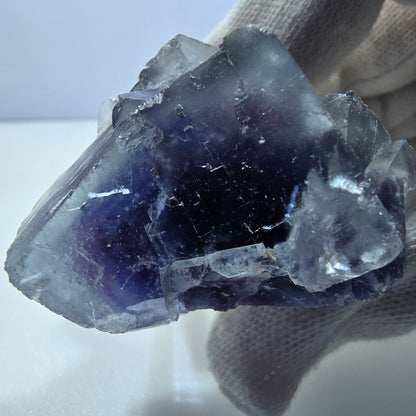 Seltene Phantom Fluorit Würfel Stufe blau lila Okorusu, Namibia 42*53*31mm