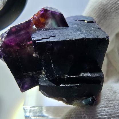 Rare Phantom Fluorite Cube Specimen zonal green purple Okorusu, Namibia 39*39*26mm 