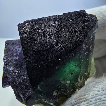 Rare Phantom Fluorite Cube Specimen zonal green purple Okorusu, Namibia 48*43*36mm 