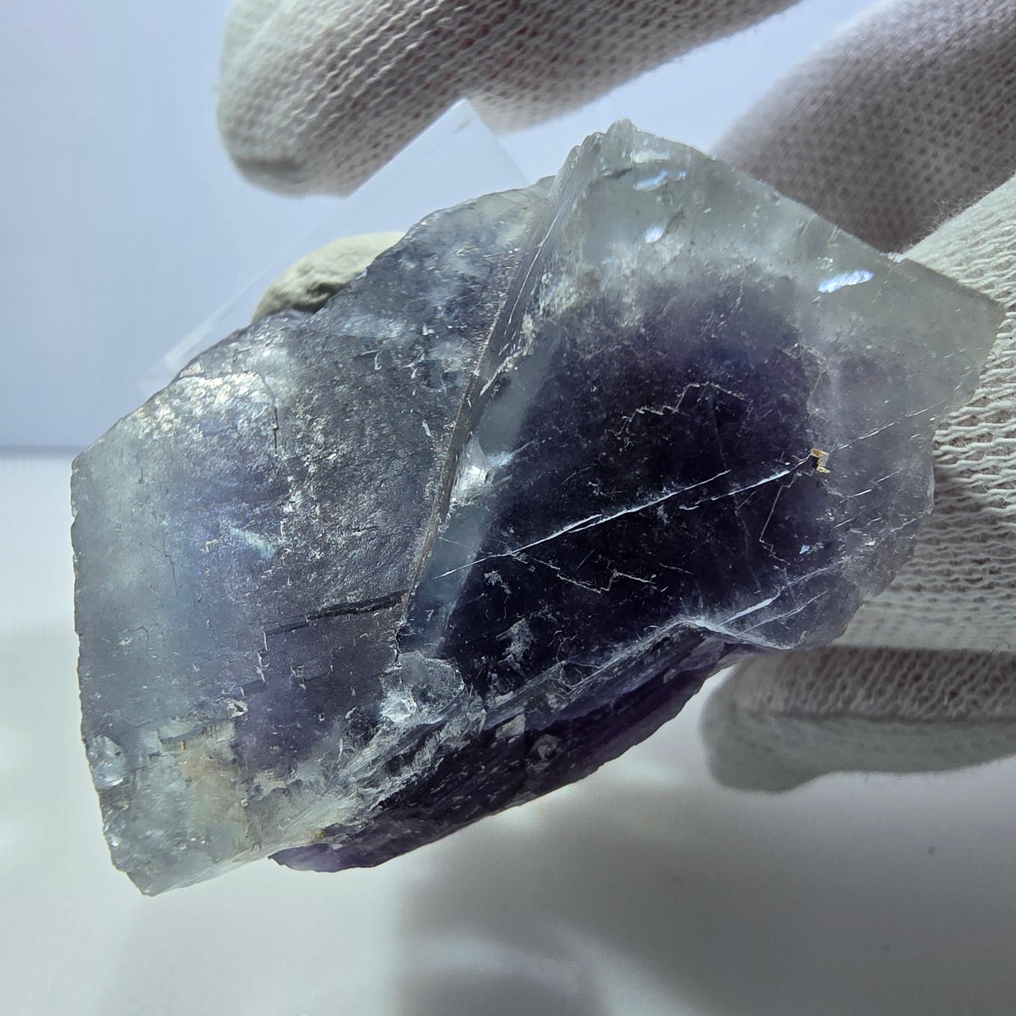 Seltene Phantom Fluorit Würfel Stufe blau lila Okorusu, Namibia 42*35*24mm