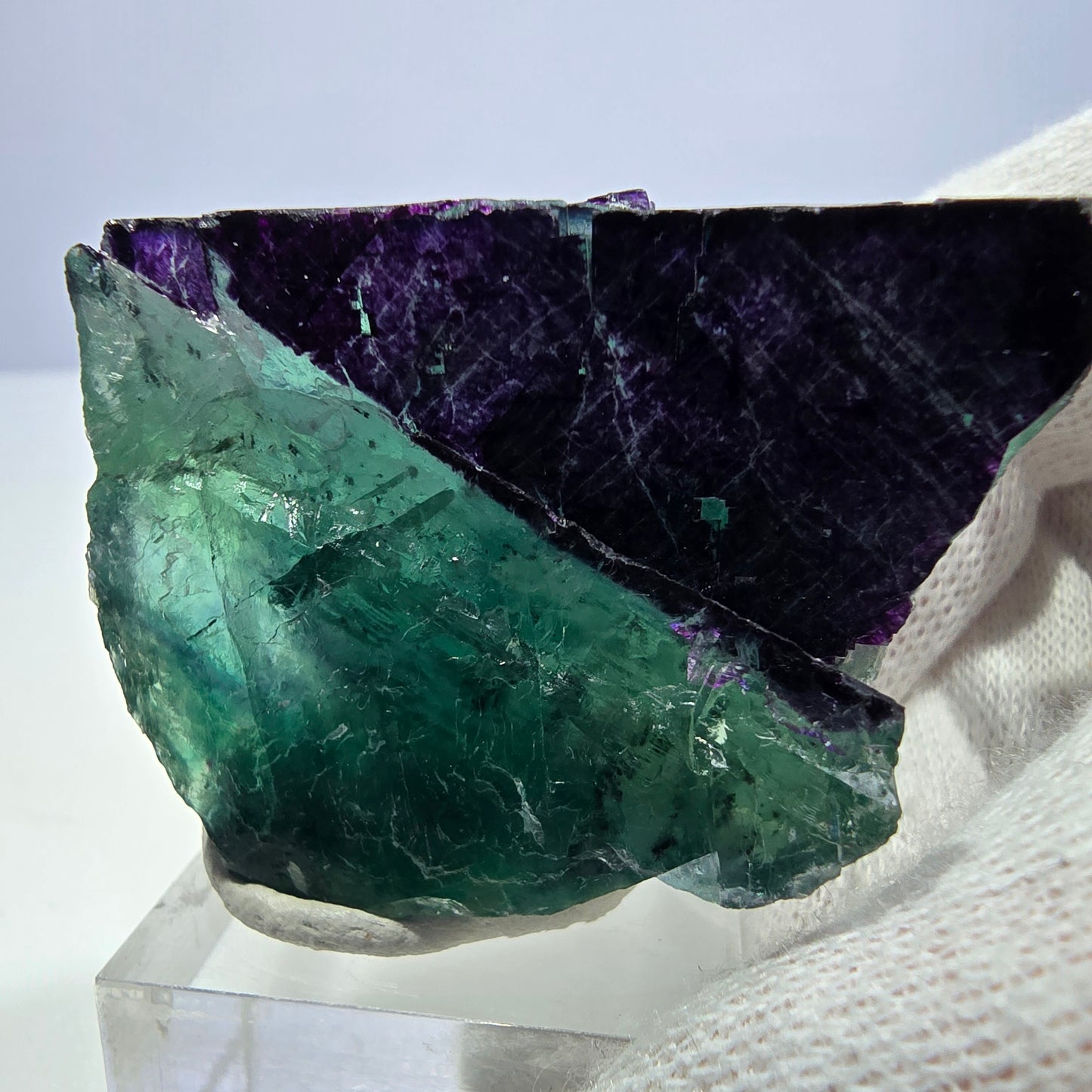 Fluorit Würfel Stufe, parkettiert grün lila 11:11 Angel Pocket Okorusu, Namibia 42*33*31mm