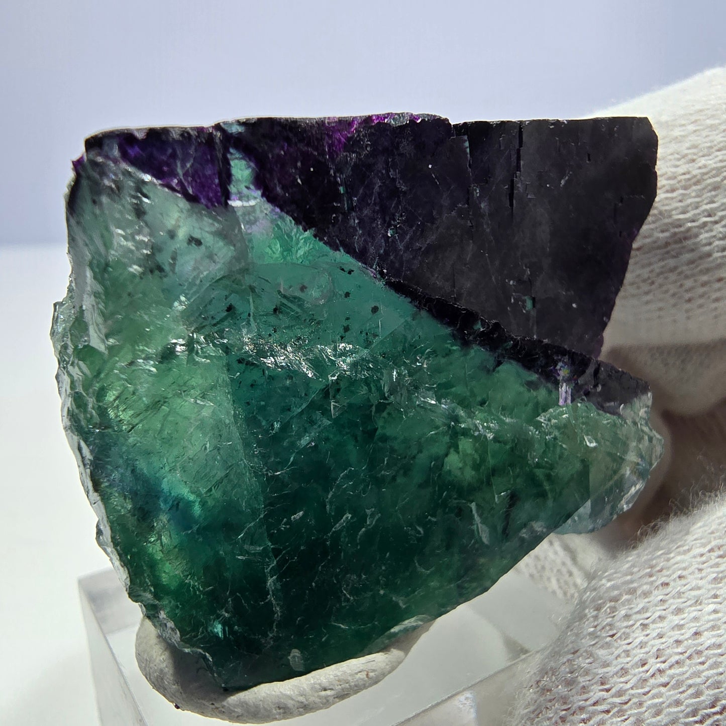 Fluorit Würfel Stufe, parkettiert grün lila 11:11 Angel Pocket Okorusu, Namibia 42*33*31mm