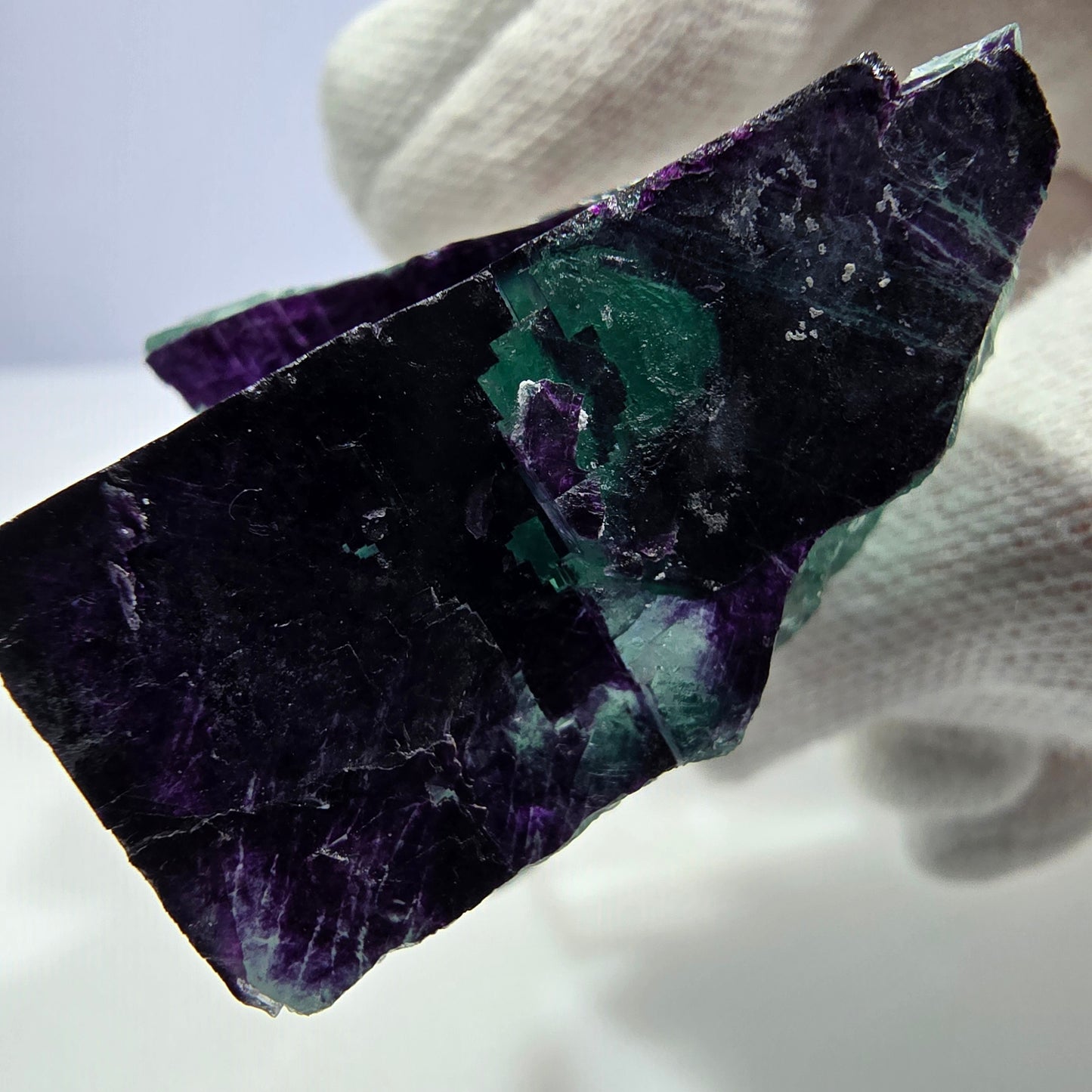 Fluorit Würfel Stufe, parkettiert grün lila 11:11 Angel Pocket Okorusu, Namibia 42*33*31mm