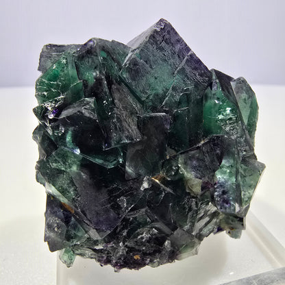 Clear Phantom Fluorite Cube Specimen zonal green purple Okorusu, Namibia 55*40*40mm 