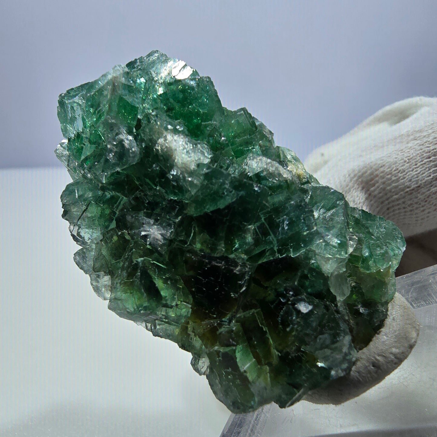 Phantom Fluorite Cube Stepped Green Okorusu, Namibia 49*33*22mm 