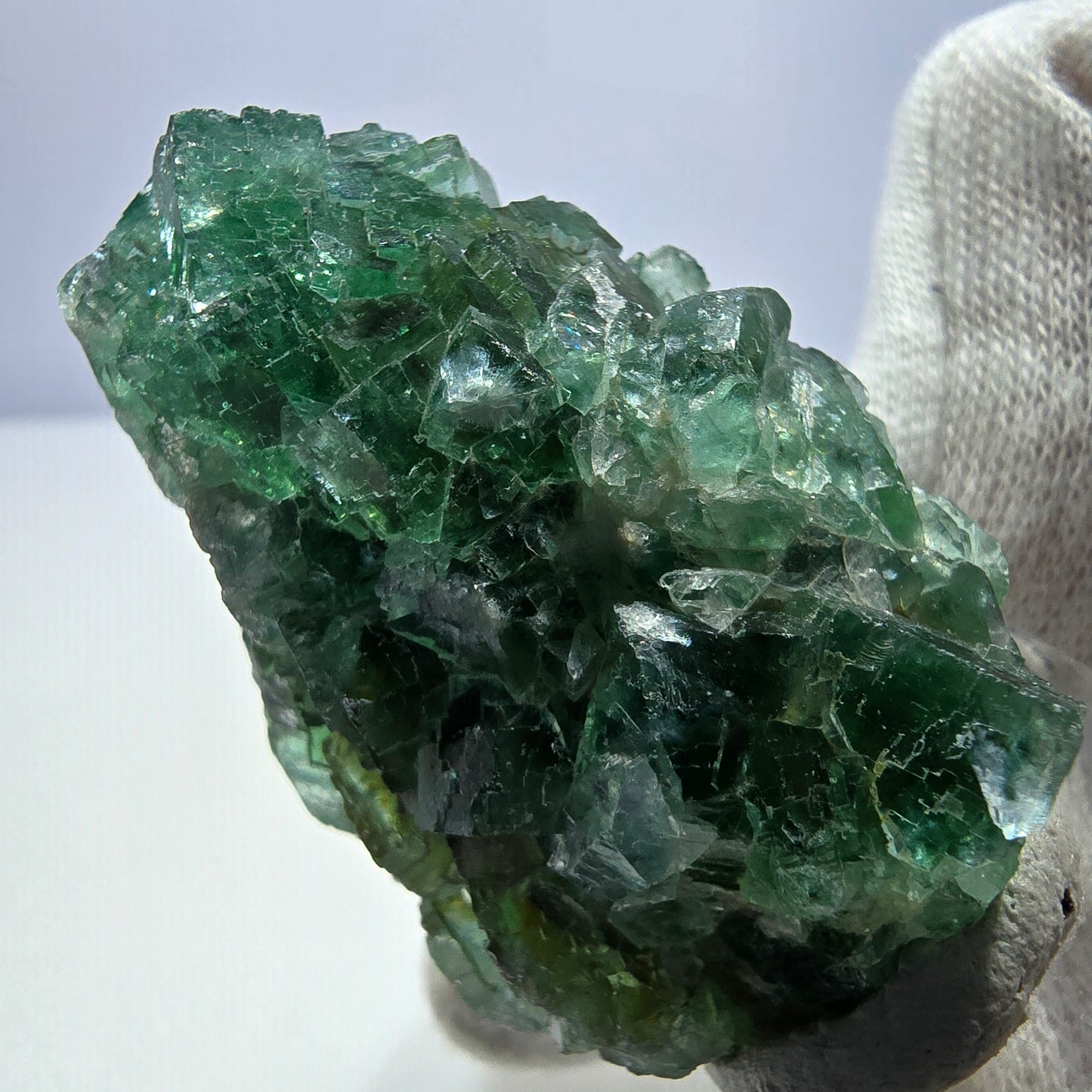 Phantom Fluorite Cube Stepped Green Okorusu, Namibia 49*33*22mm 