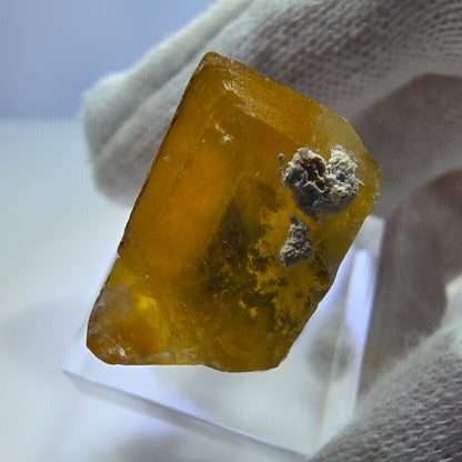 Klarer Phantom Fluorit Würfel, gelb grün Okorusu, Namibia 27*26*15mm