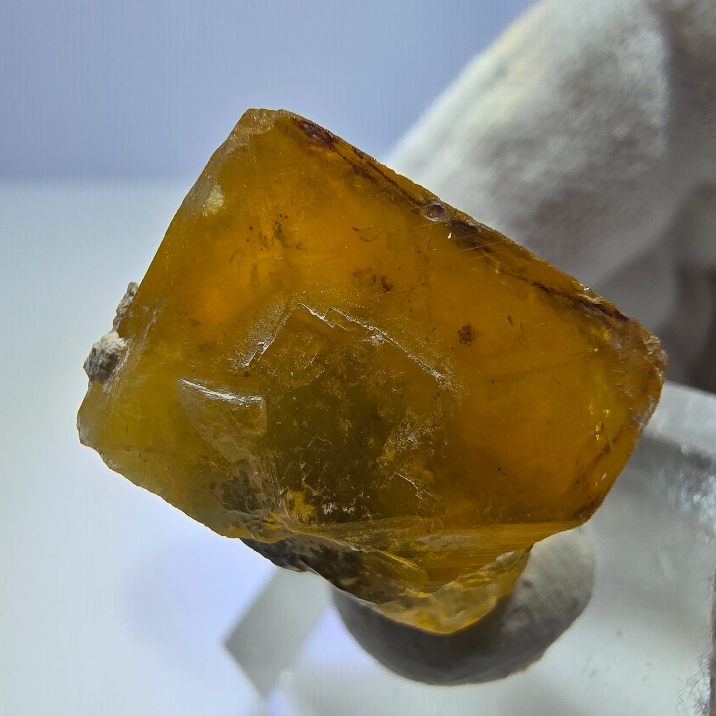Klarer Phantom Fluorit Würfel, gelb grün Okorusu, Namibia 27*26*15mm