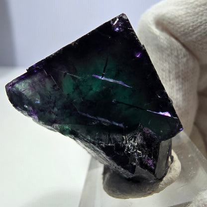 Klare Phantom Fluorit Würfel Stufe zonal grün lila Okorusu, Namibia 37*32*29mm