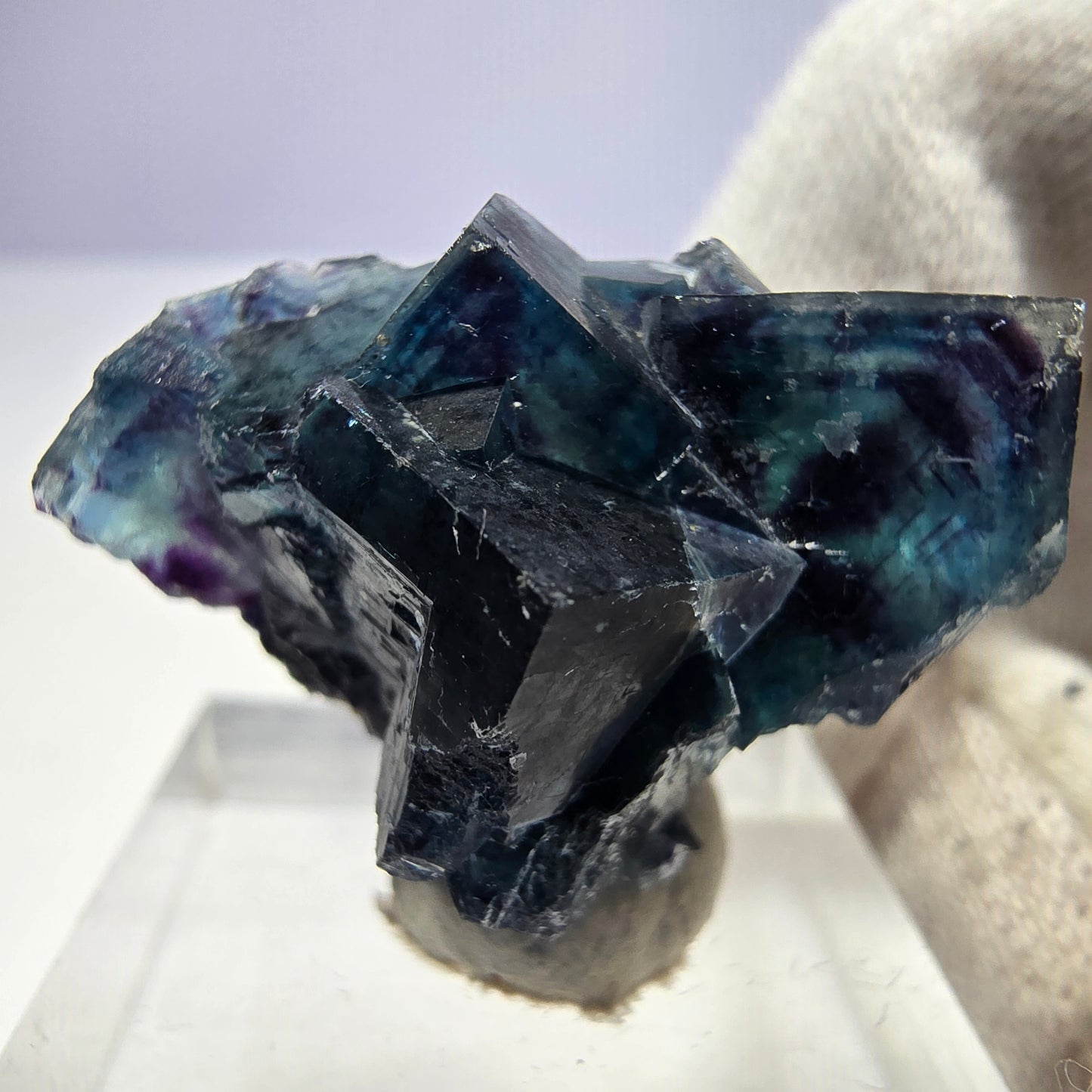 Phantom Fluorit Würfel Stufe, zonal - Neuer Fund! Okorusu, Namibia 30*24*16mm