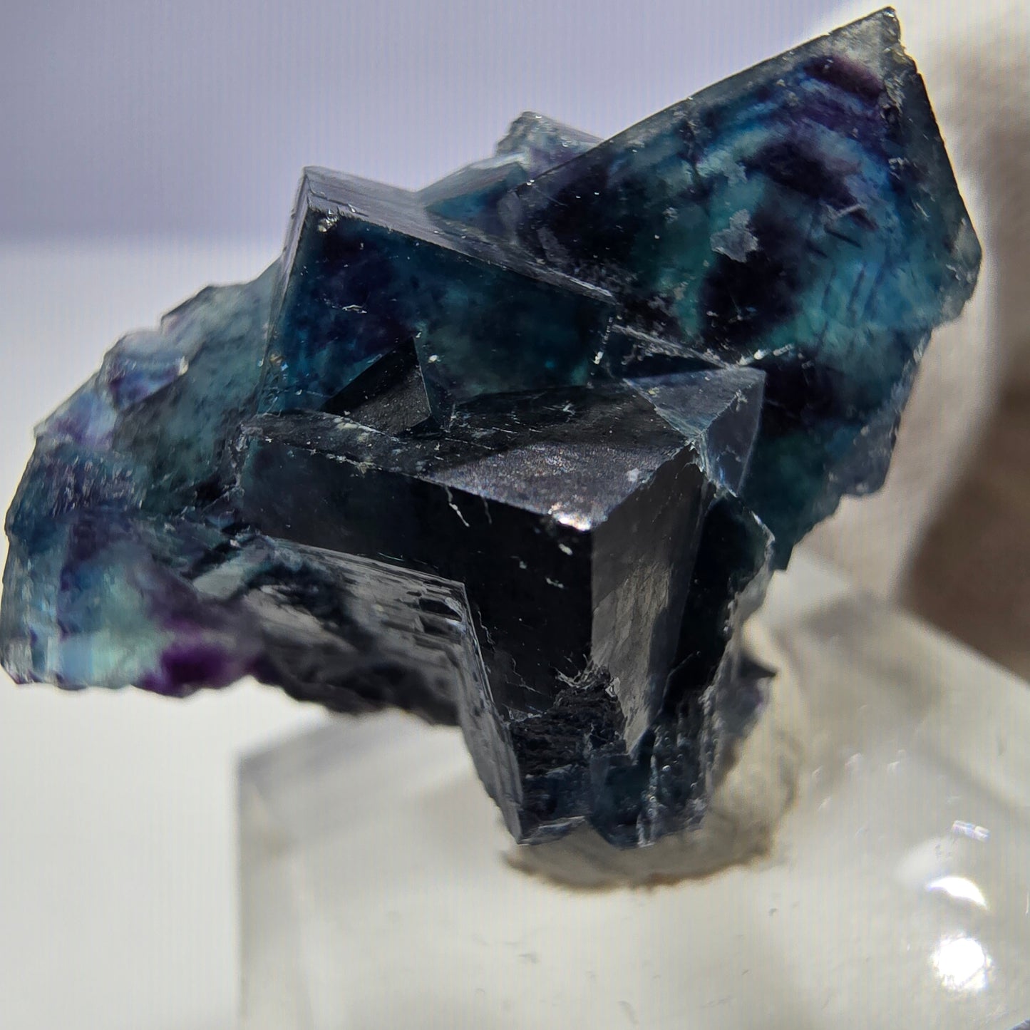 Phantom Fluorit Würfel Stufe, zonal - Neuer Fund! Okorusu, Namibia 30*24*16mm