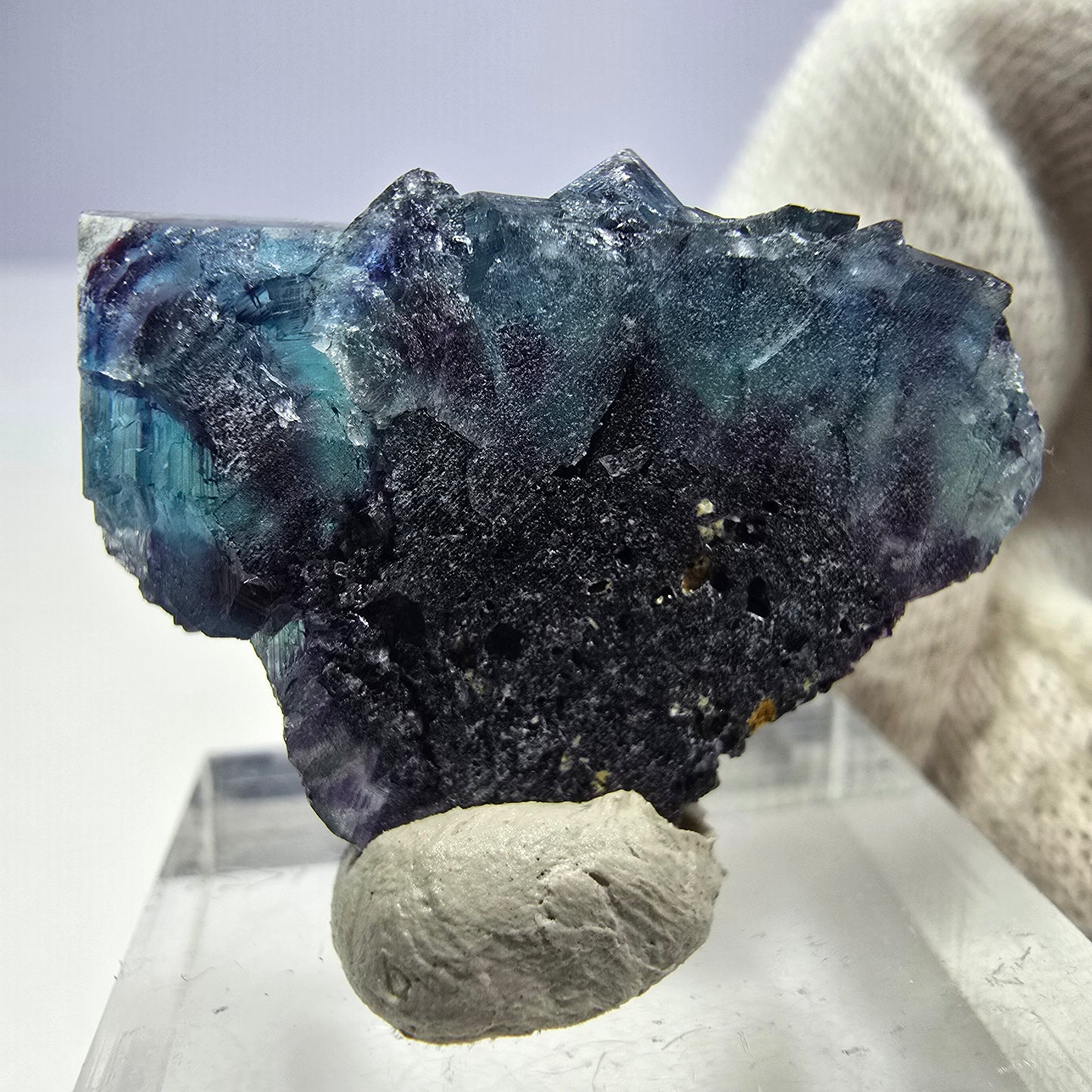Phantom Fluorit Würfel Stufe, zonal - Neuer Fund! Okorusu, Namibia 30*24*16mm