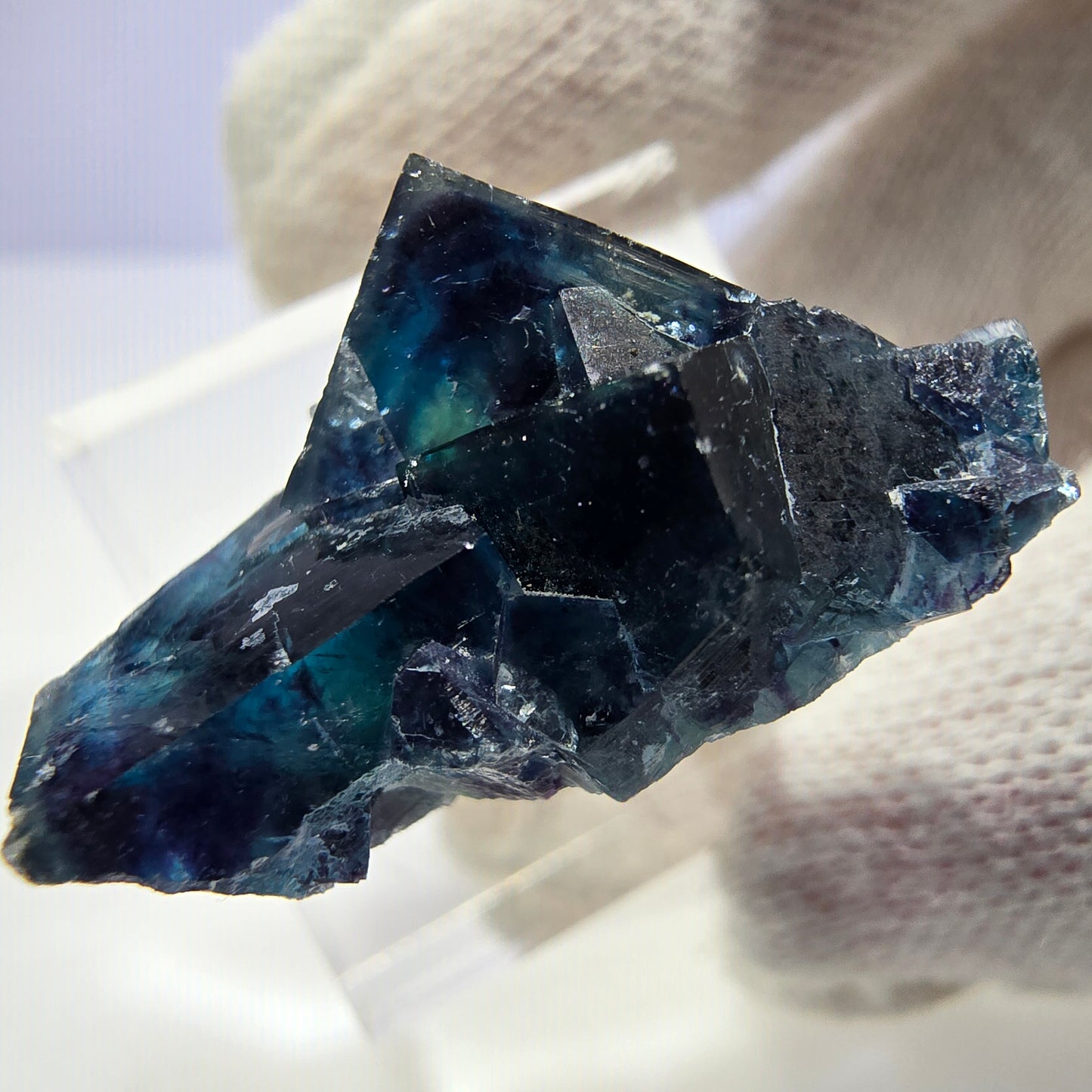 Phantom Fluorit Würfel Stufe, zonal - Neuer Fund! Okorusu, Namibia 30*24*16mm