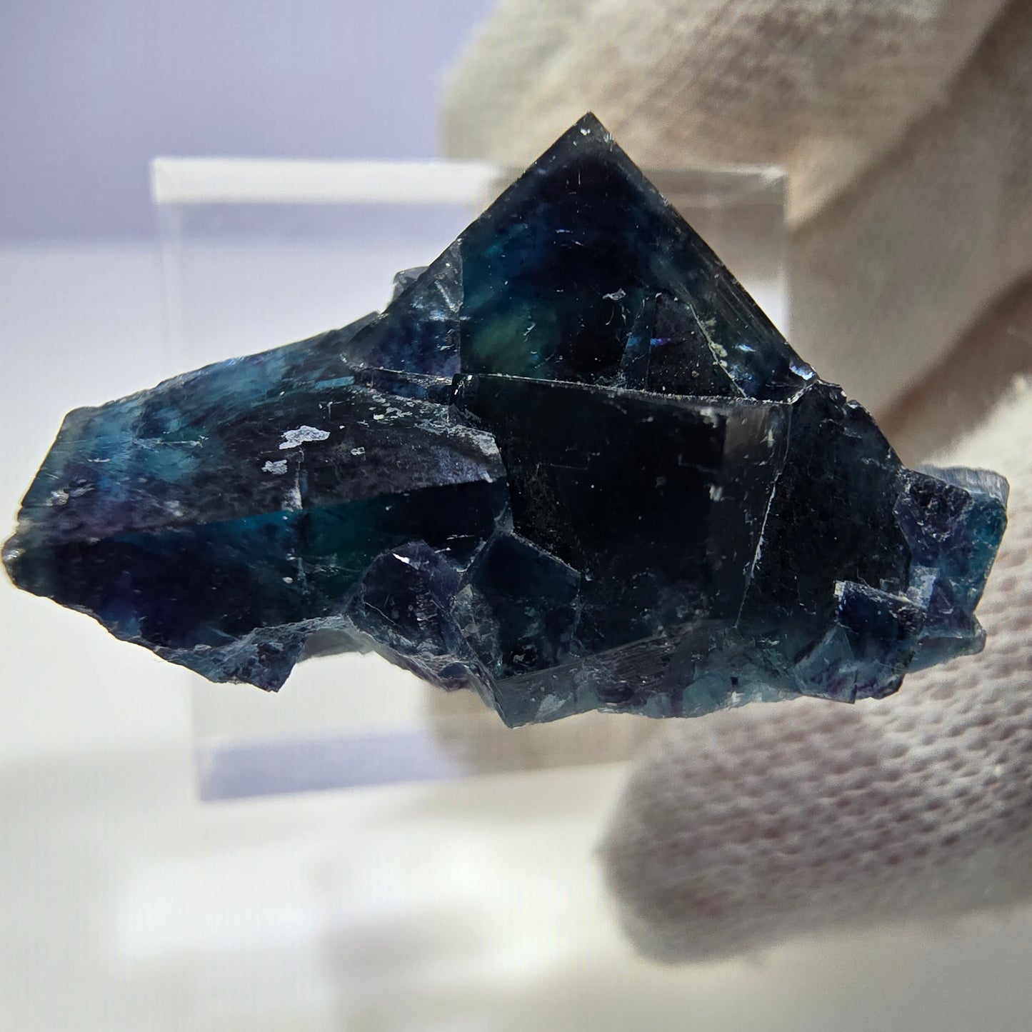 Phantom Fluorit Würfel Stufe, zonal - Neuer Fund! Okorusu, Namibia 30*24*16mm