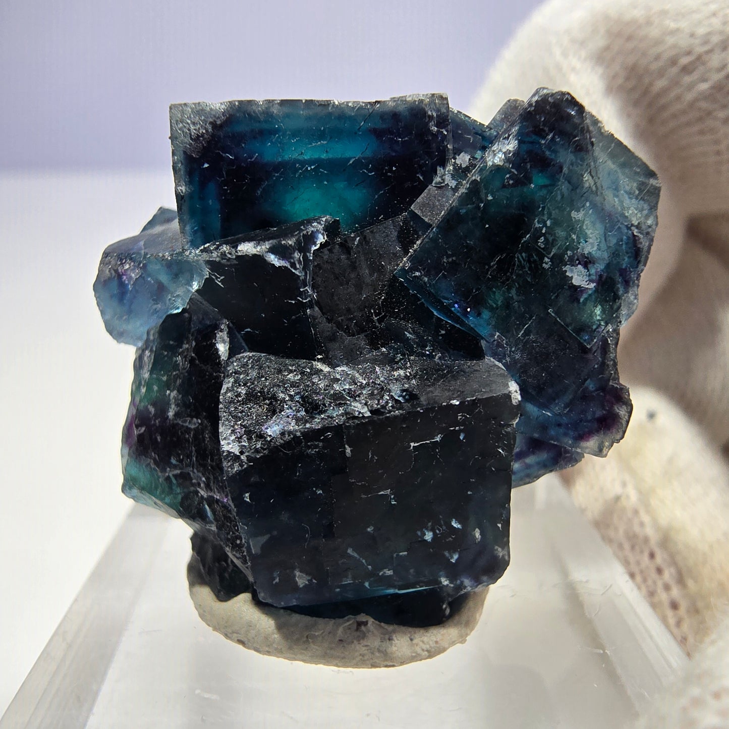 Phantom Fluorit Würfel Stufe, zonal - Neuer Fund! Okorusu, Namibia 29*28*17mm
