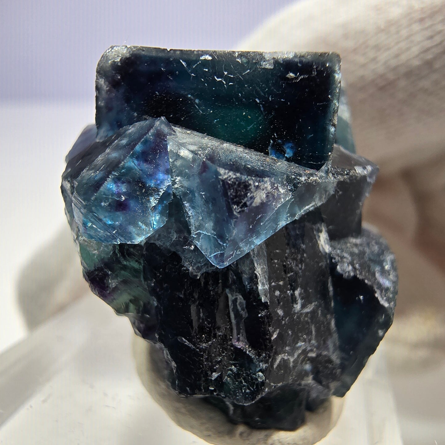 Phantom Fluorit Würfel Stufe, zonal - Neuer Fund! Okorusu, Namibia 29*28*17mm