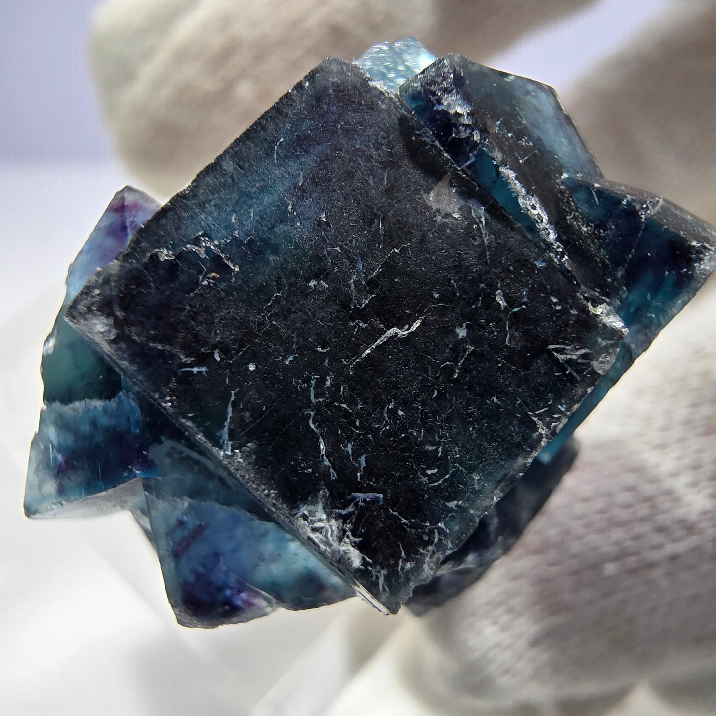 Phantom Fluorit Würfel Stufe, zonal - Neuer Fund! Okorusu, Namibia 29*28*17mm