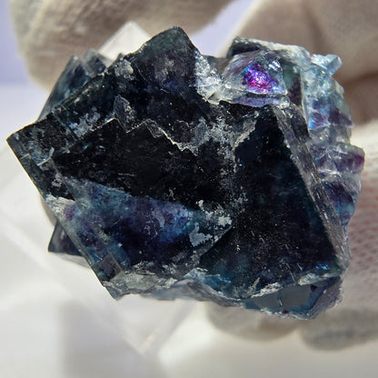 Phantom Fluorit Würfel Stufe, zonal - Neuer Fund! Okorusu, Namibia 32*27*17mm